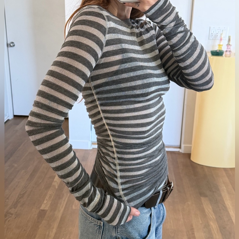 dolce & gabanna lurex striped knit